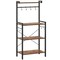 4-Tier Kitchen Rack Microwave Stand Coffee Bar Organizer Brown